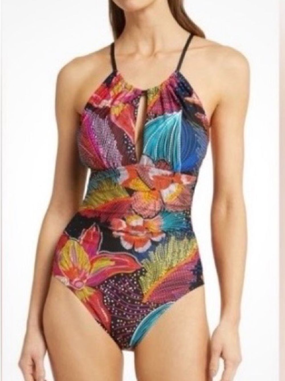 Women’s La Blanca Sunlit Soiree One-Piece Swimsuit in Multicolor Floral Print
